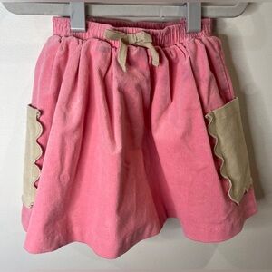 BISBY Colorblock Circle Skirt in Pink & Cream Size 3/4